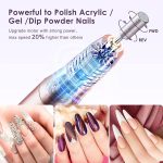 COSLUS Cordless Nail Drill Electric File: Professional for Acrylic Gel Dip Powder Nails Portable Nail Drill Machine Kit for Manicure Pedicure Nail Dremel Set with Everything Rechargeable Lightweight - Image 4